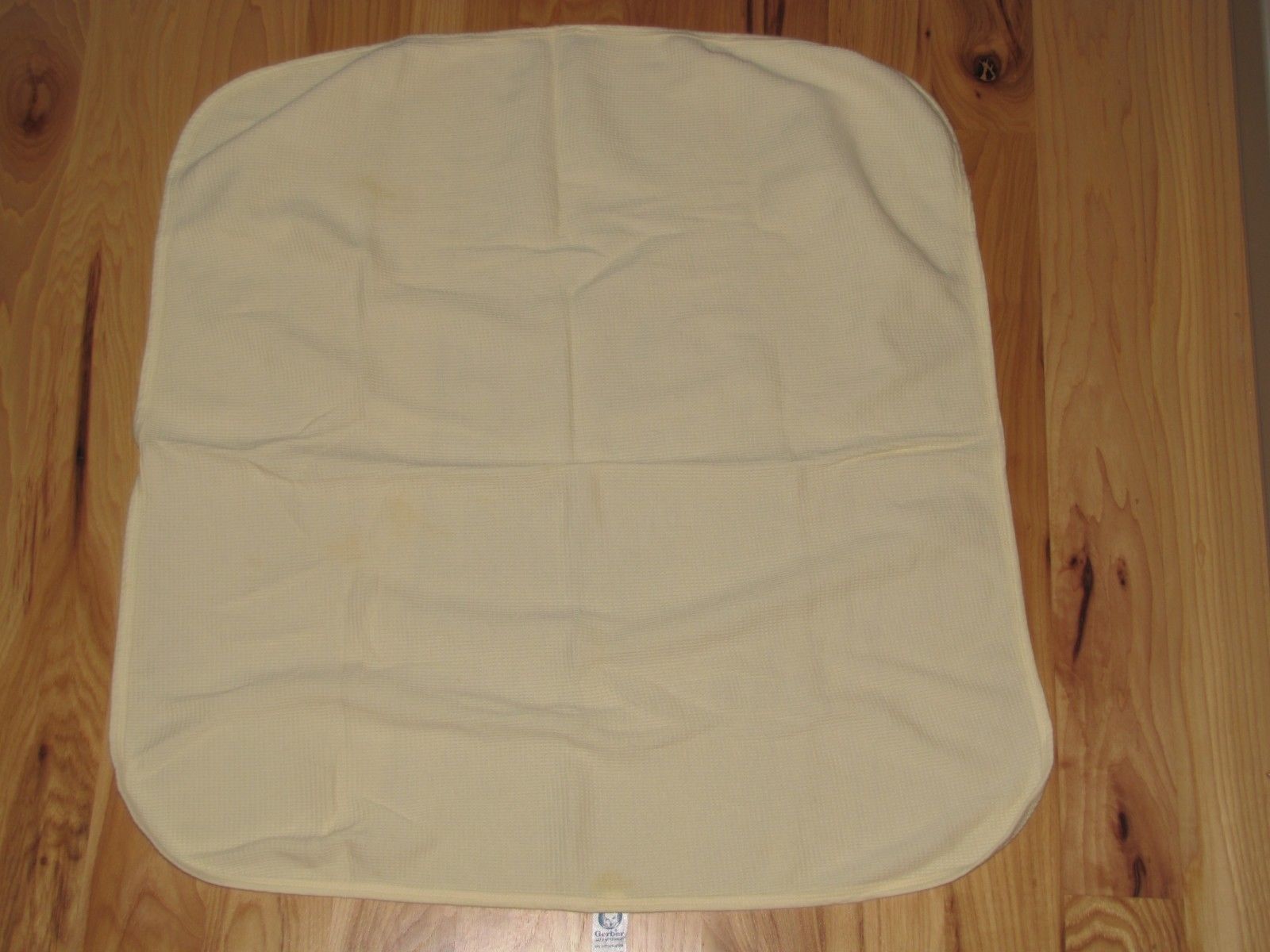 VTG BABY BLANKET GERBER PLAIN SOLID YELLOW COTTON THERMAL WAFFLE WEAVE ...