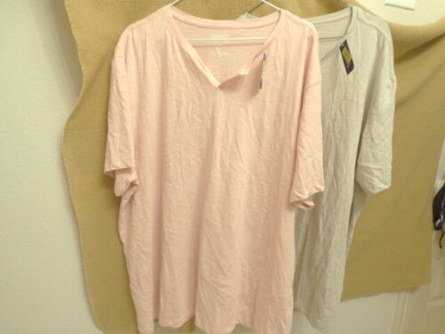 Women Cremieux Blouse Shirt Top Pink Tan Short Sleeve XXL
