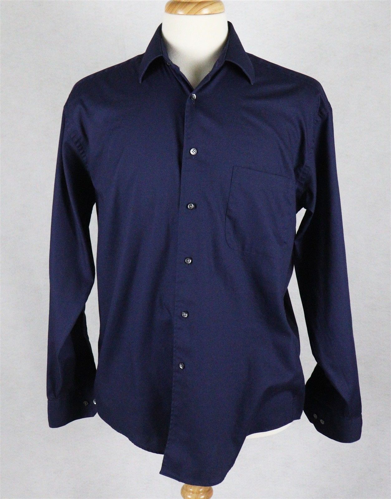 Croft & Barrow Mens Long Sleeve Blue Shirt Size 15 1/2 34/35 - Dress Shirts