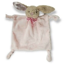 Dan Dee 12" Bunny Rabbit Pink Tan Rattle Baby Lovey Security Blanket Plush - $23.76