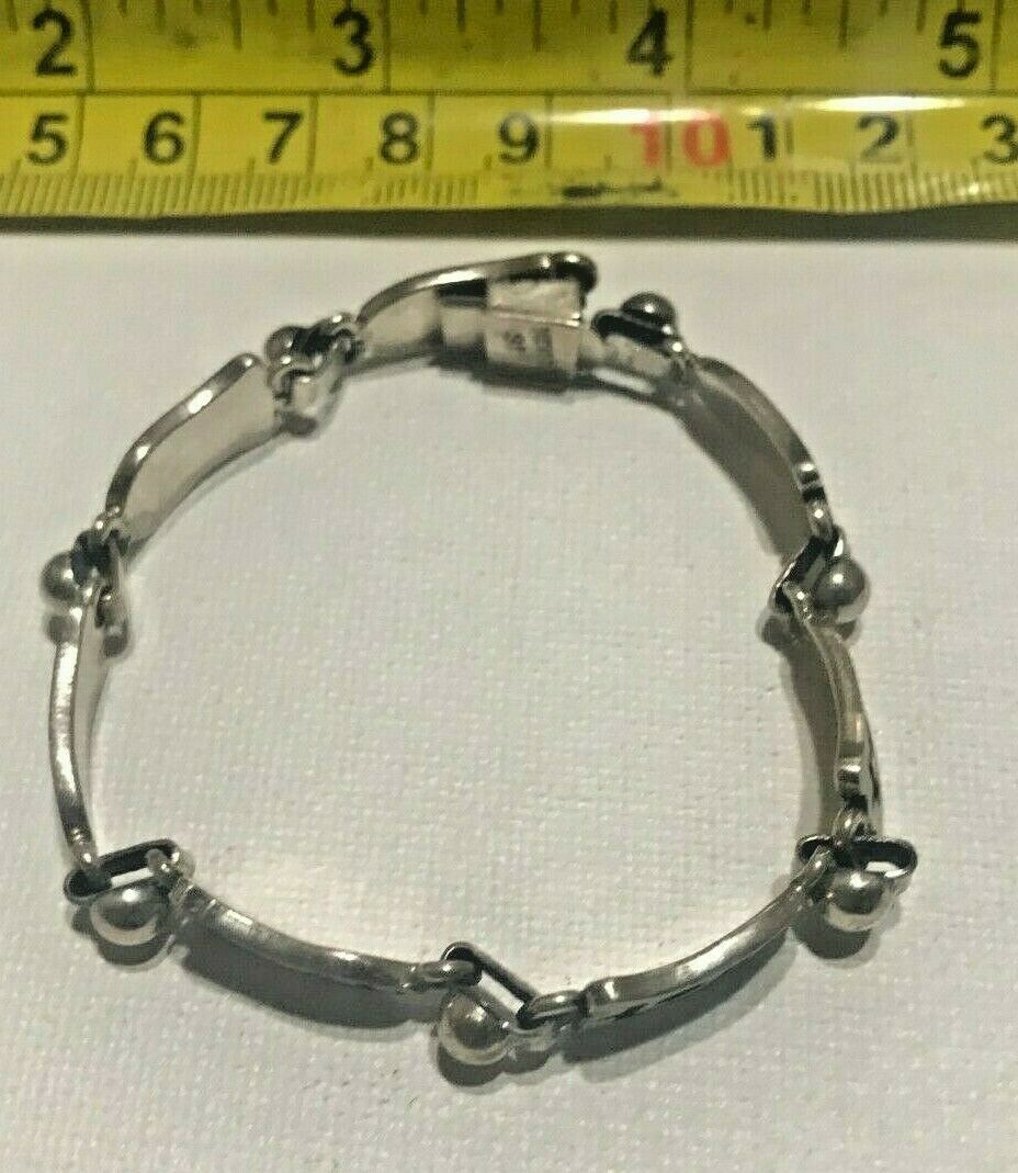 Primary image for CONTEMPORARY COSTUME JEWELRY MEXICO / MEXICAN SILVER STERLING BRACELET 7 1/2"
