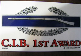 DECAL 2.75X4.75  CIB Combat Infantryman Badge1st Award - $10.00