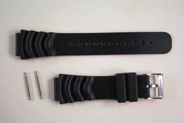 20mm Black  PVC  Plastic Divers Watch band FITS SEIKO or any 20mm Divers... - $12.95