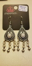 Paparazzi Earrings (New) Saharan Song Silver Earrings #7021 - $7.61