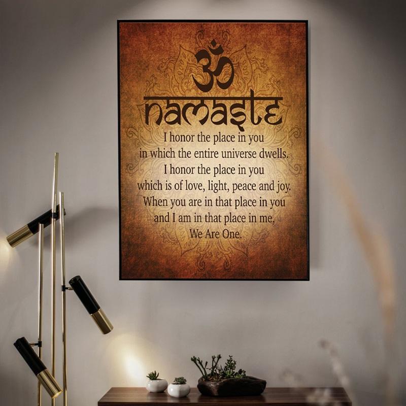 Namaste Buddhist Inspirational Motivational Spiritual Yoga Quote Print