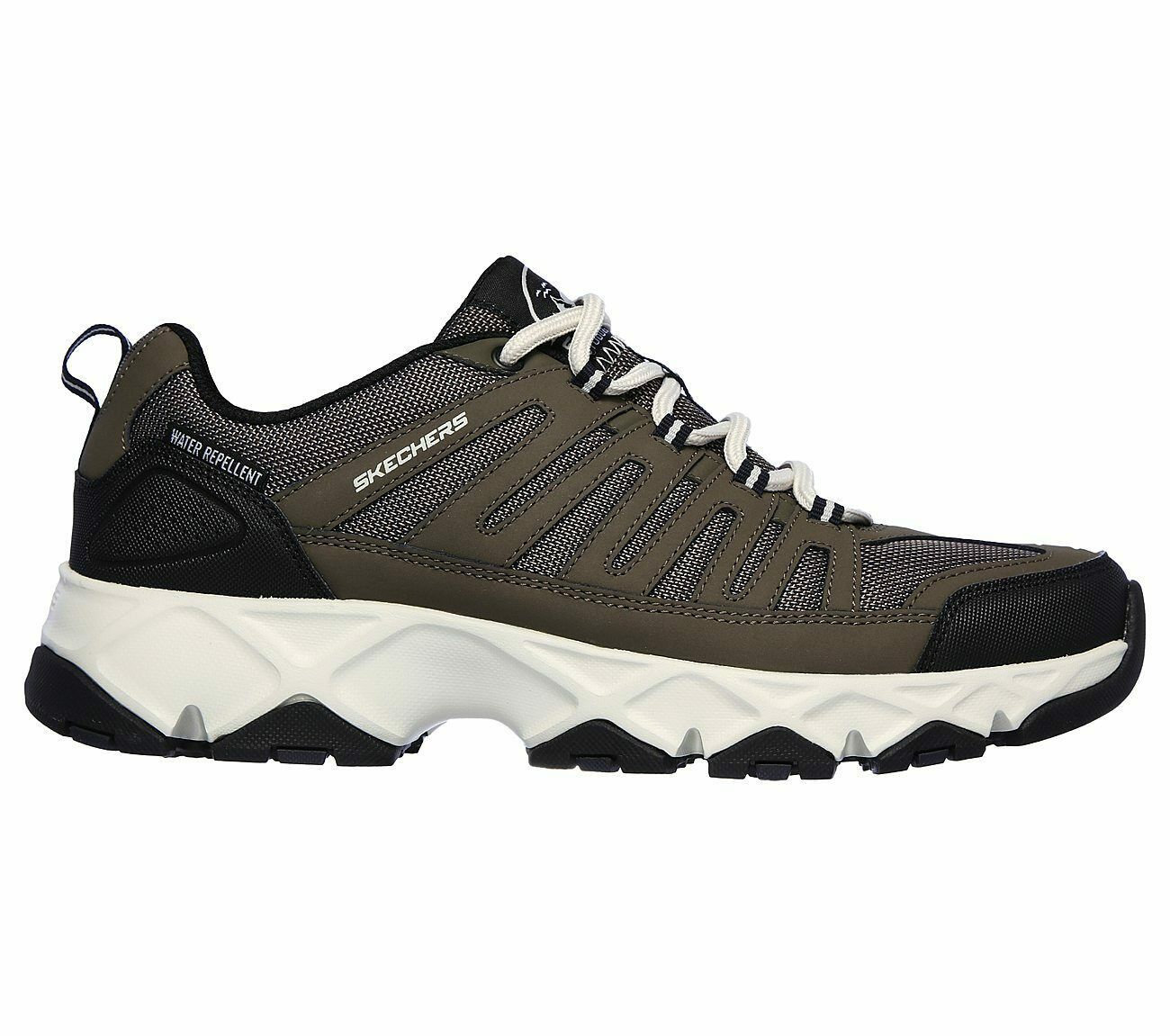 Skechers Brown Extra Wide Fit Shoes Men Memory Foam Sporty Trail Hike ...