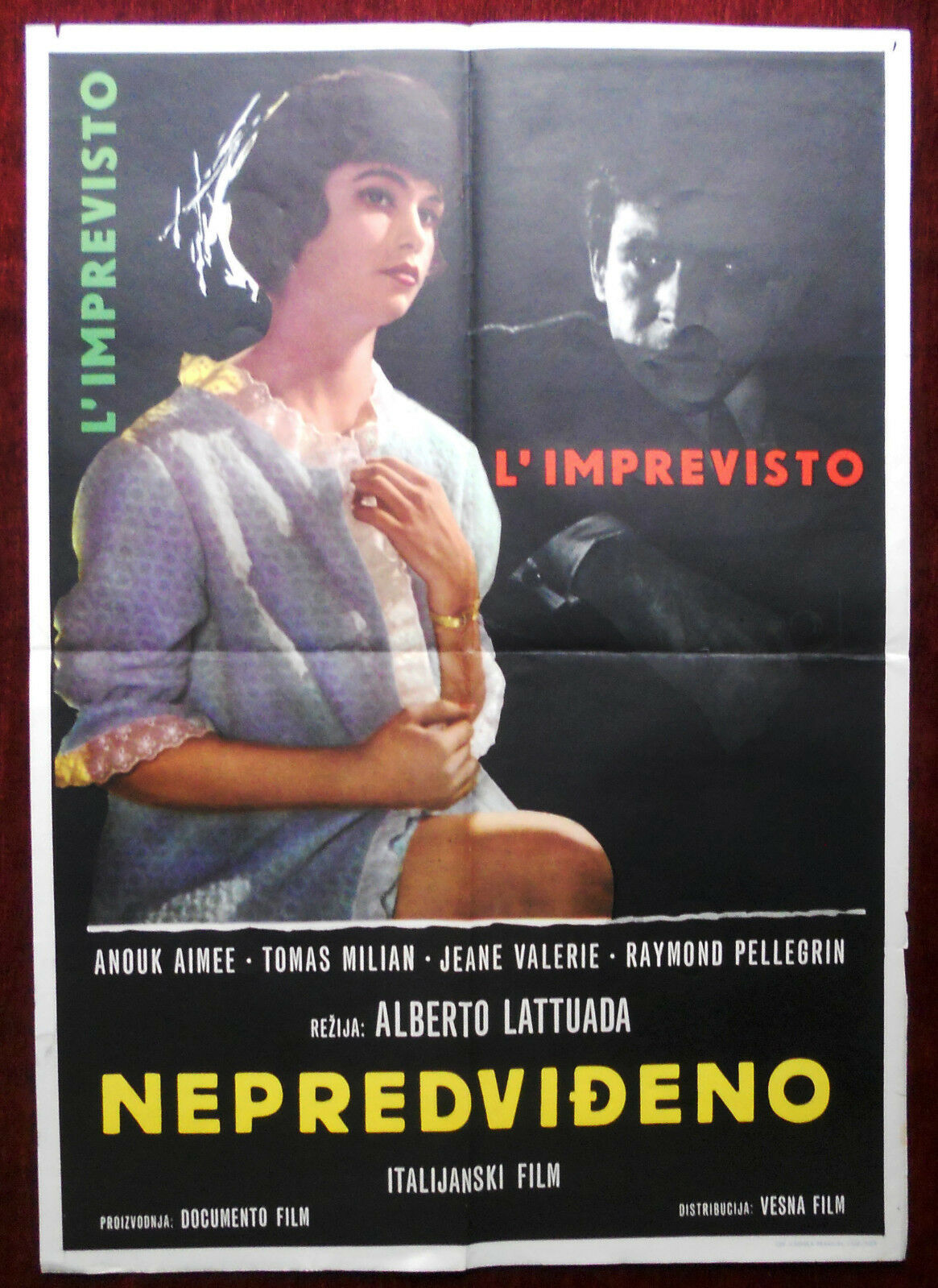 1961 Original Movie Poster L’imprevisto Alberto Lattuada Unexpected ...