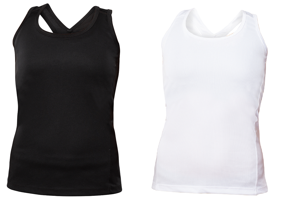 Blank Activewear 2 PACK Dry Fit Women Tank top 100 Polyester birdeye