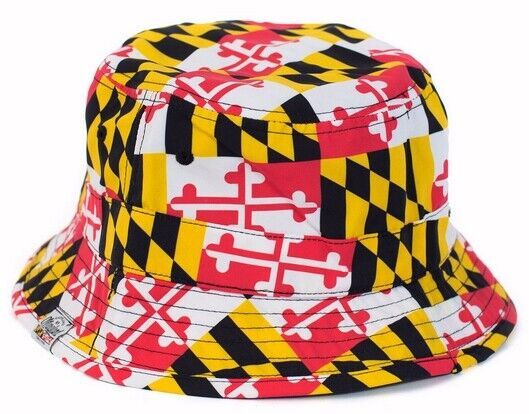 Maryland Flag Bucket Sun Hat - NEW FAST FREE SHIP