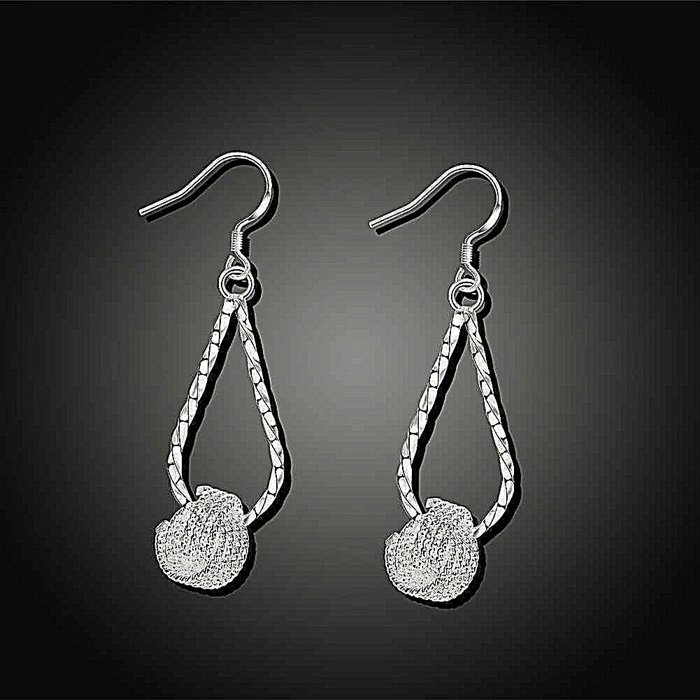Twisted Knot Drop Earrings 925 Sterling Silver NEW Earrings