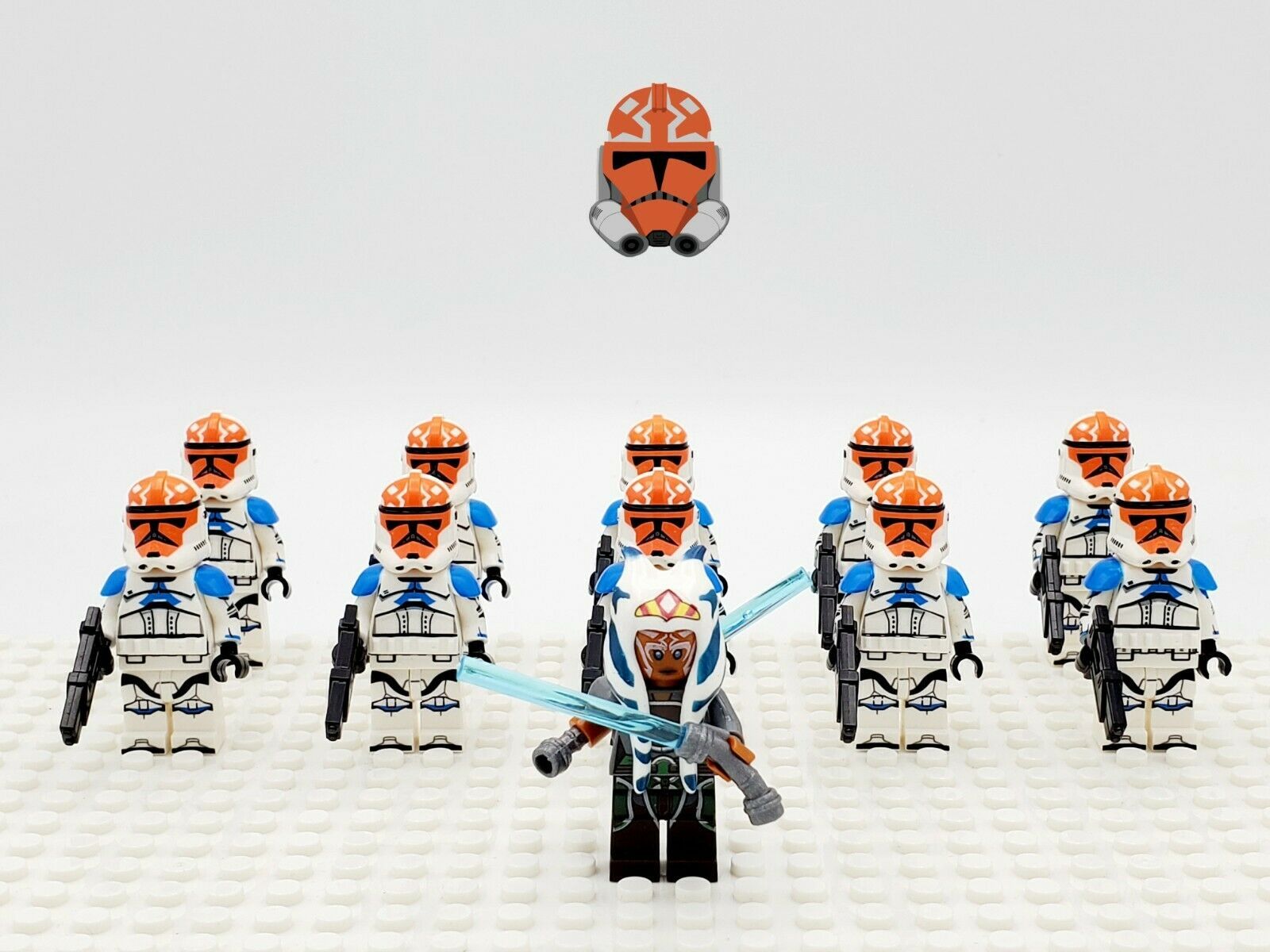 11Pcs 501st Clone Trooper (Ahsoka Tribute) Star Wars Clone Wars Minifigures Toy
