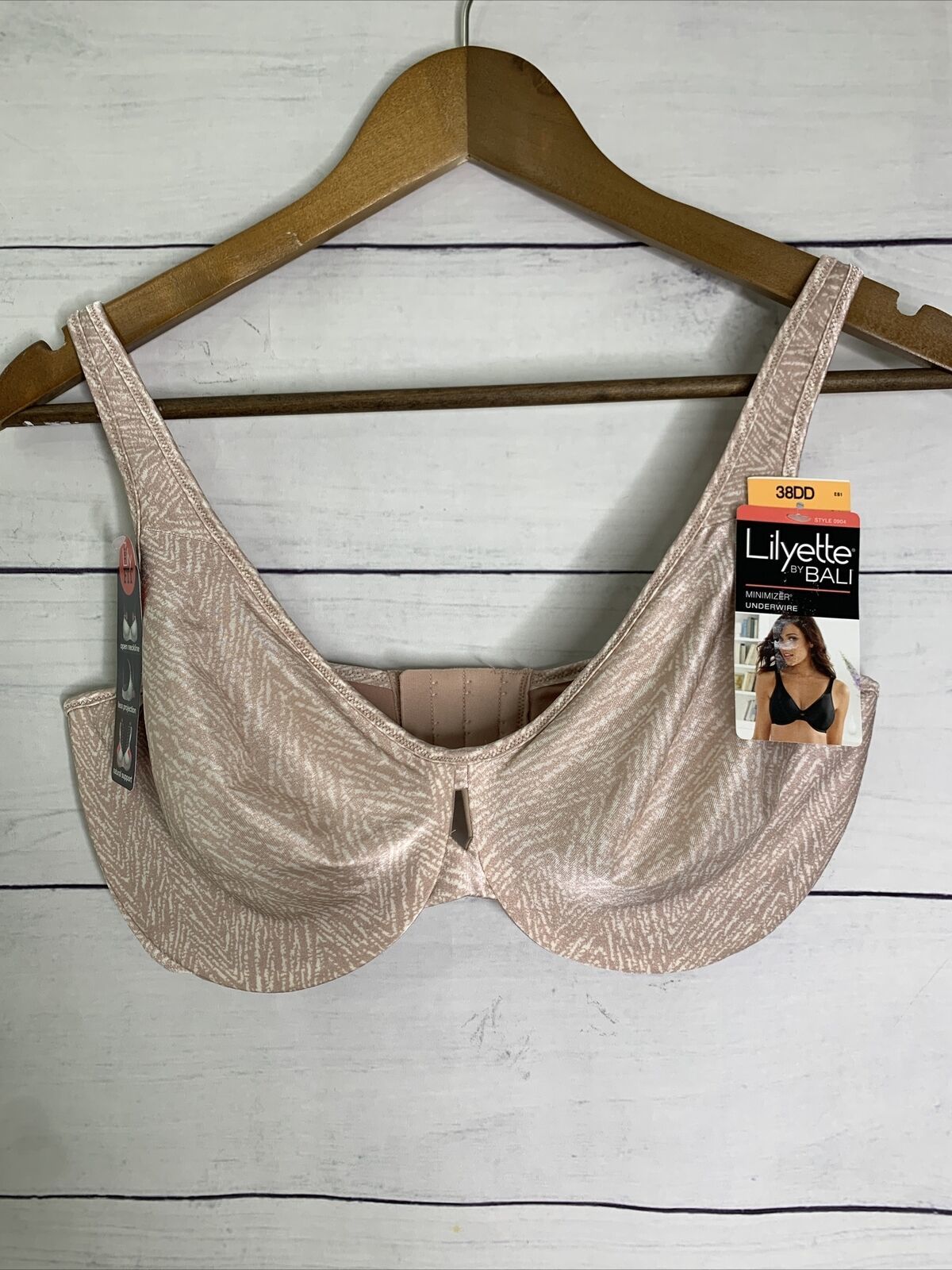 Lilyette By Bali Keyhole Minimizer Bra Style LY0904 Size 38 DD Lot 3