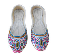 Women Shoes Traditional Indian Handmade Designer Mojaries Ballet Flats US 6 - $44.99