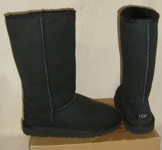 UGG Classic Tall Black Suede Boots KIDS Youth Size US 6 = Women US 8 NEW... - $138.59
