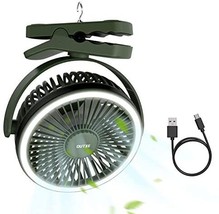 OUTXE Camping Fan with LED Light 5000mAh/6700mAh Clip-On Tent Fan with H... - $52.00