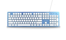 iRiver Korean English Keyboard USB Wired Membrane Cover Skin Protector (Blue) image 1