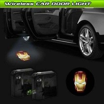 2x PCs Ironman Logo Wireless Car Door Welcome Laser Projector Shadow LED Light E - $23.50