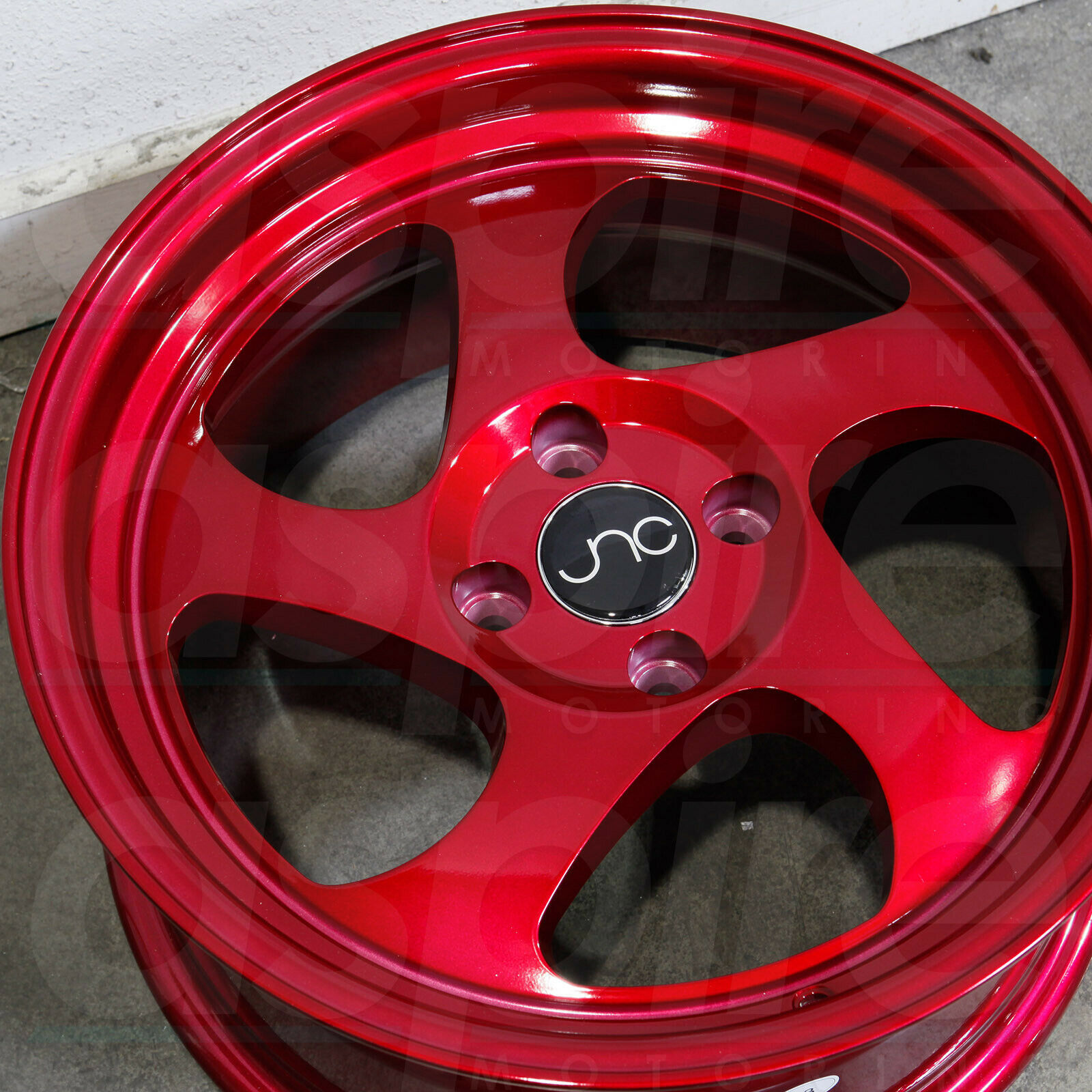 18x9 JNC 034 5x114.3 30 Candy Red Wheels Rims Set(4) 73.1 - Wheels