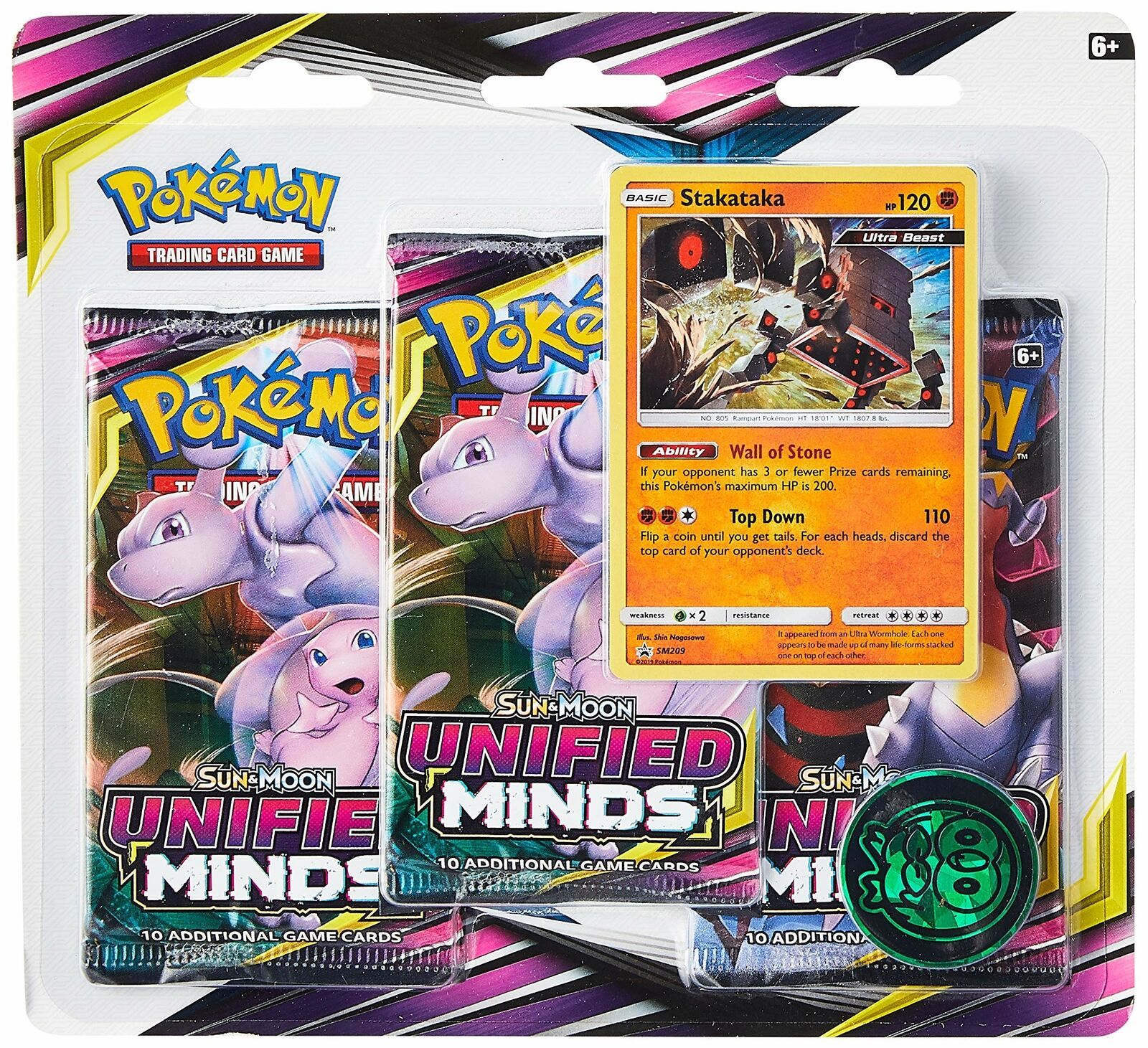 Pokémon TCG: Sun & Moon—Unified Minds Three-Booster Blister - CCG ...