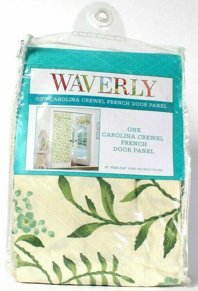 Waverly 26 W X 68 L Carolina Crewel Spring French Door Panel 100% Cotton