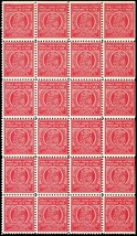 1920&#39;s Postage Production Test Block of 24 Stamps  - Stuart Katz - $475.00