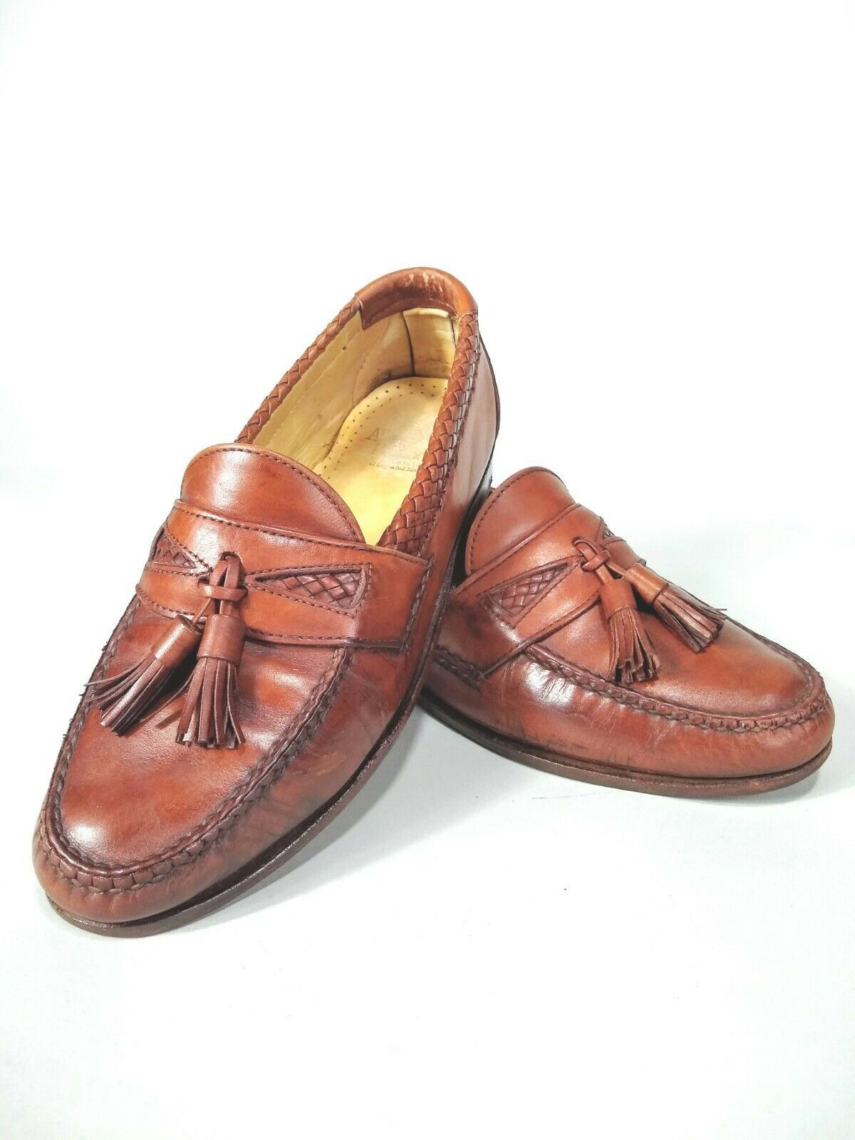Allen Edmonds Maxfield Chili Brown Leather Men's Tassel Loafer Shoes ...
