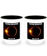 Shot Glass Gift Set of 2 Total Solar Eclipse 2017 Commemorative Ceramic ... - $28.95
