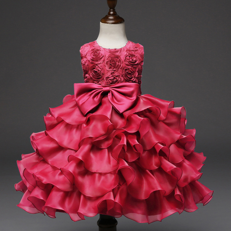 Toddler Infant Party Ball Gown Dress Purple dress for Baby Girl