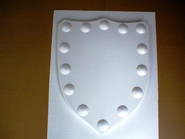 Medieval Celtic Renaissance Huge Mold 24x30 Clavo Shield Using Plaster or Cement image 1