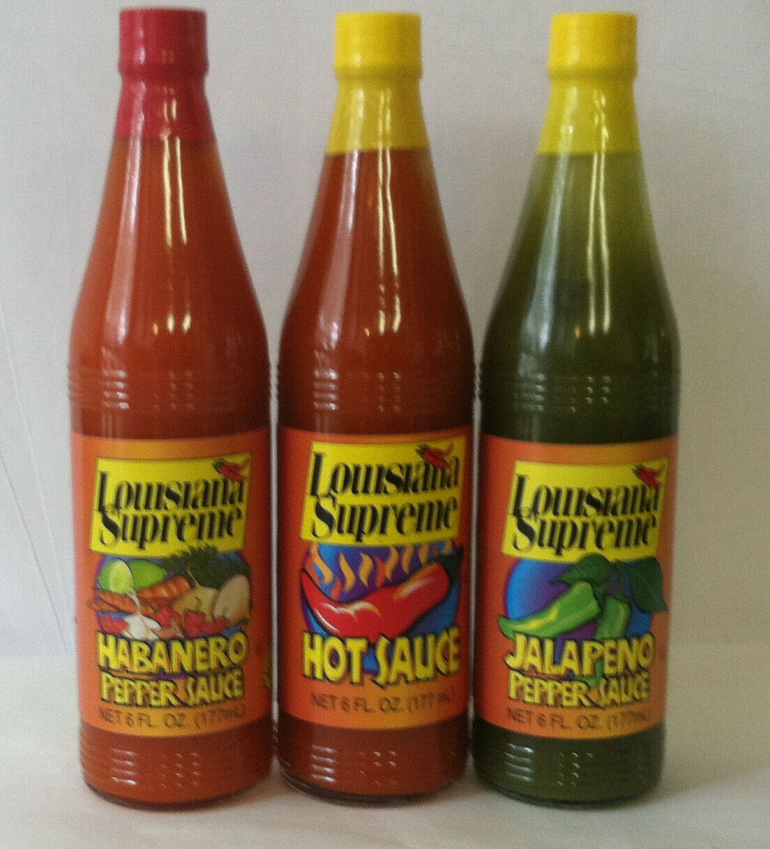 Louisiana Supreme Hot Sauce In 3 Flavors Hot Red Pepper Habanero Pepper Sauce Bbq And Hot Sauces