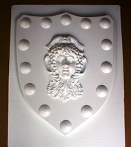 Medieval Celtic Renaissance Mold Huge 24x30x2 Goddess Shield Plaster or Concrete image 1
