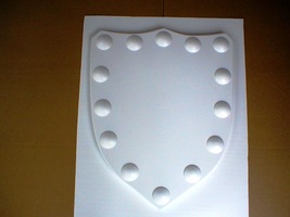 Medieval Celtic Renaissance Mold Huge 24x30x2 Goddess Shield Plaster or Concrete image 4