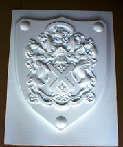 Medieval Celtic Renaissance Mold Huge 24x30x2 Goddess Shield Plaster or Concrete image 5