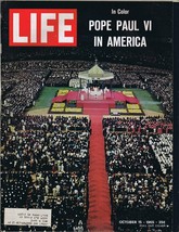 ORIGINAL Vintage Life Magazine October 15 1965 Pope Paul VI in America
