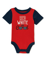 Way to Celebrate Baby Boys&#39; Colorblocked Bodysuit Red Size 6/9M - $19.99