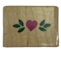 Valentine Flower Heart Mini Rubber Stamp Stampendous AA022 Vintage 1998 New - $6.87