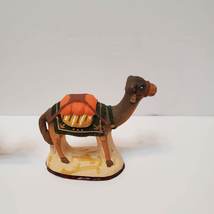 Camel Figurines, set of 3, Vintage Hand Painted Clay, Nativity Holiday Animal image 4