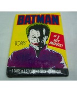 Vintage 1989 TOPPS BATMAN Movie THE JOKER Unopened Wax Pack of Cards - $9.90