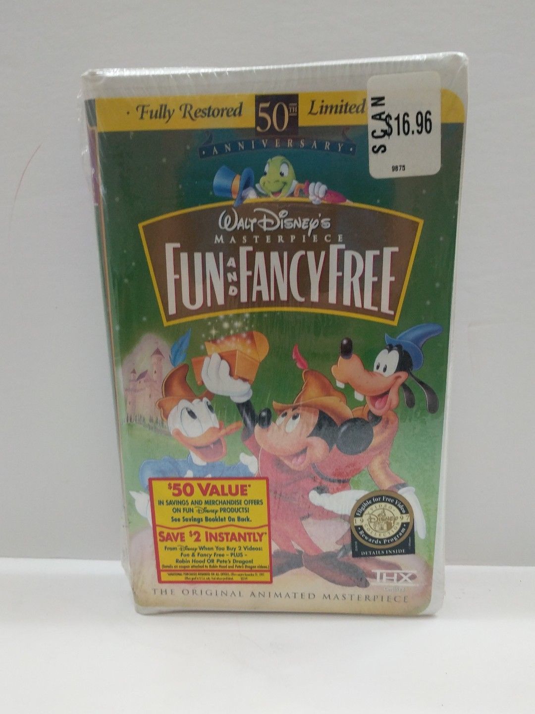 Walt Disney Masterpiece Fun and Fancy Free (VHS,1997) 50th Anniversary ...