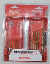 Milwaukee 48894633 Shockwave Titanium Drill Bit Set 10 Pieces image 1
