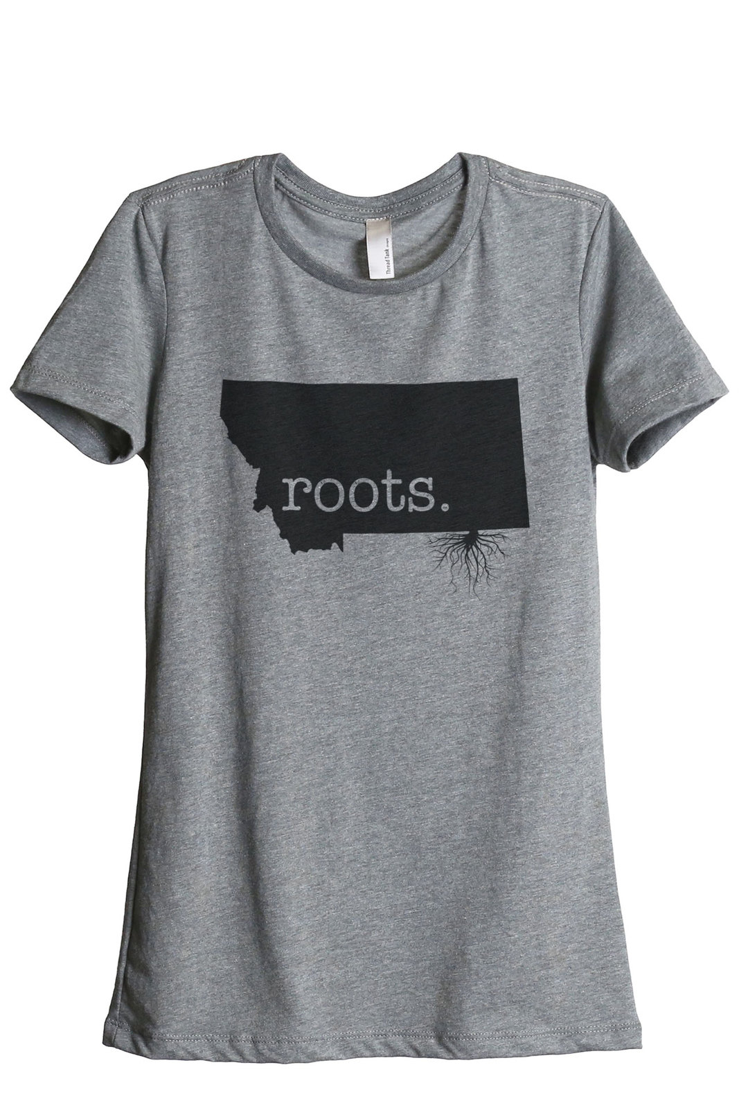 Image of Thread Tank Home Roots State Montana Women Relaxed T-Shirt Tee Heather Grey
