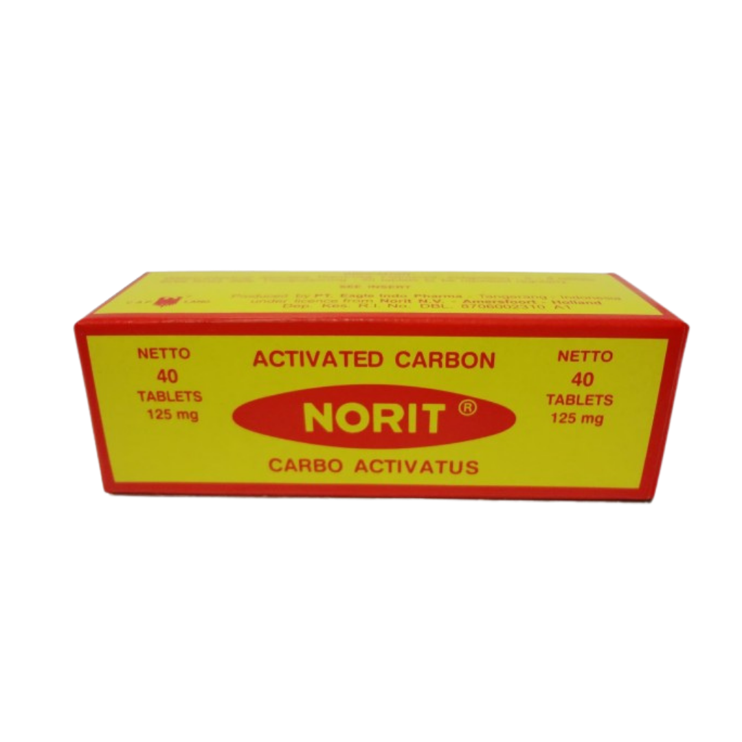 Norit Charcoal Activated Carbon for Food Poisonings & Diarrhea 40 tabs