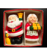 McCrory Salt and Pepper Shakers 1986 Mr and Mrs Santa Claus Made In Hong... - $9.99