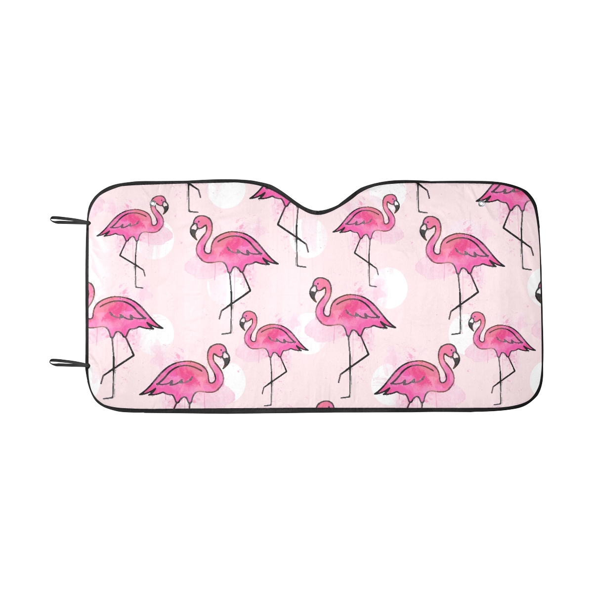Download Car Sun Shade Cute Pink Flamingo Watercolor Pattern ...