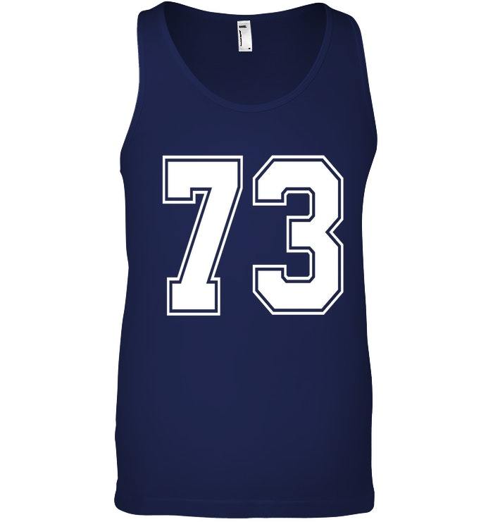 73 Number 73 Sports Jersey Tank Top My Favorite Player 73 - T-Shirts ...