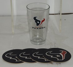 NFL Licensed Boelter Brands LLC 16 ounce Houston Texans Pint Glass Coasters-
... image 2
