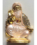 Gold Plated Car Dashboard Mantle Piece Sikh Khalsa Guru Nanak Statue Gif... - $12.48