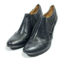 Sofft Heels Slip On Shoes Women&#39;s Sz 8.5 Black Leather (sb18ep) - $25.84