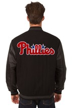 Philadelphia Phillies  Wool Leather Reversible Jacket Embroidered  Logos... - $269.99