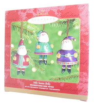 Hallmark Ornament Jolly Santa Bells Christmas Ornaments Set 3 Porcelain ... - $16.95
